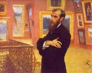 llya Yefimovich Repin Portrait of Pavel Mikhailovich Tretyakov USA oil painting artist